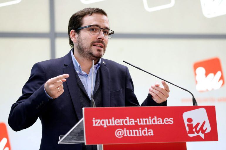 El coordinador federal de IU, Alberto Garzón