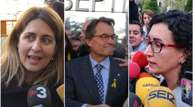 Pascal, Mas y Rovira en actos de apoyo a los imputados