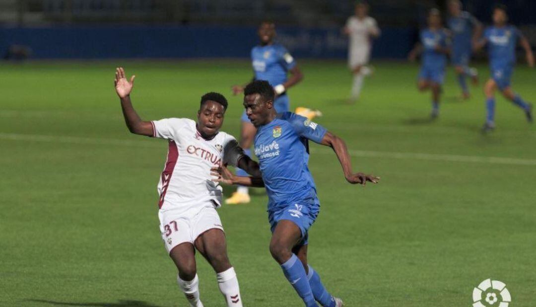 Boyomo, durante el partido ante el Fuenlabrada