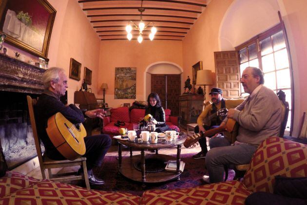 Paco Peña, Auxiliadora Toledano, Rafael Montilla y Vaqui Losada.