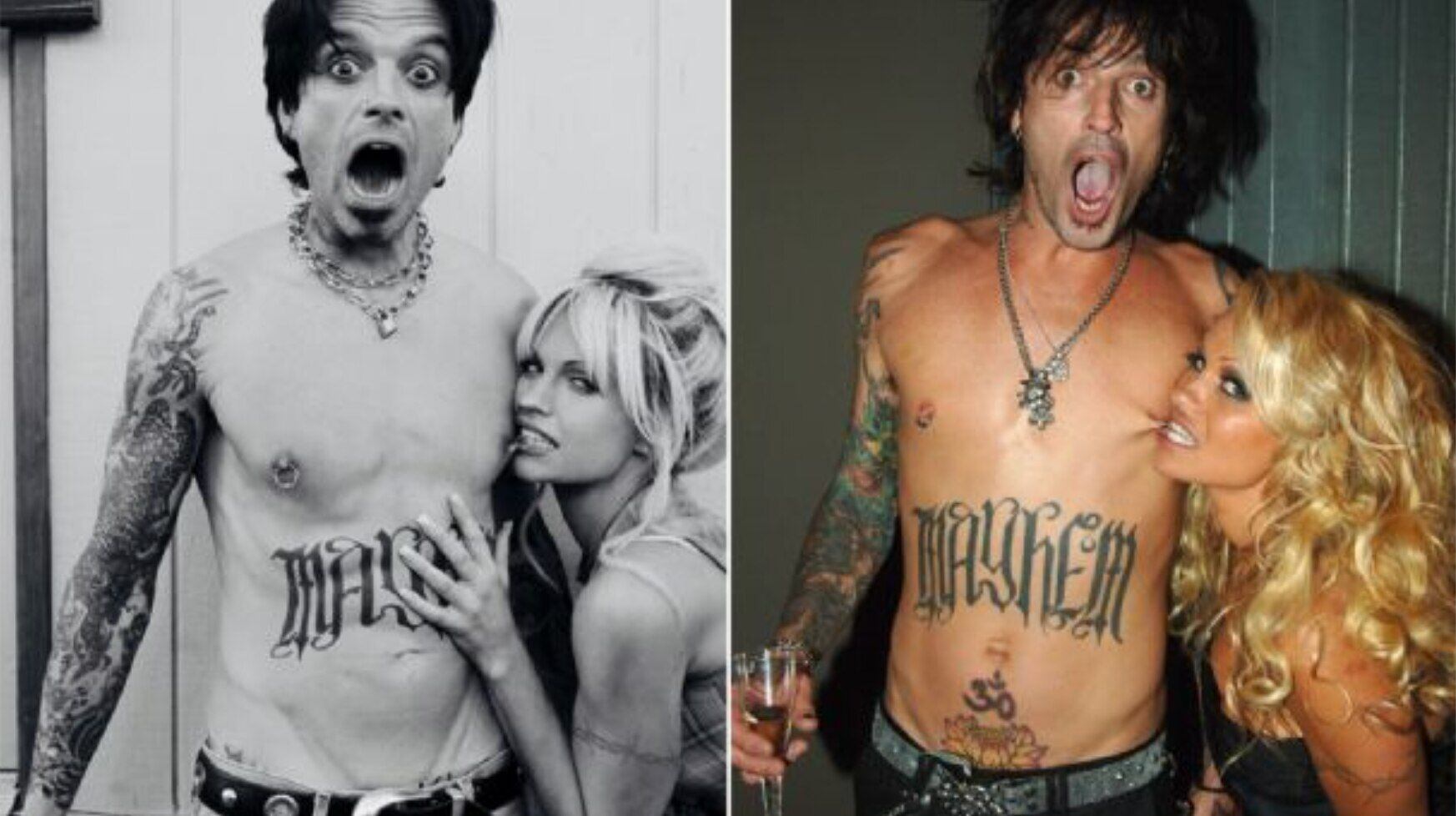 La caracterización de Sebastian Stan y Lily James como Tommy Lee y Pamela Anderson / MONTAJE INSTAGRAM / GETTY
