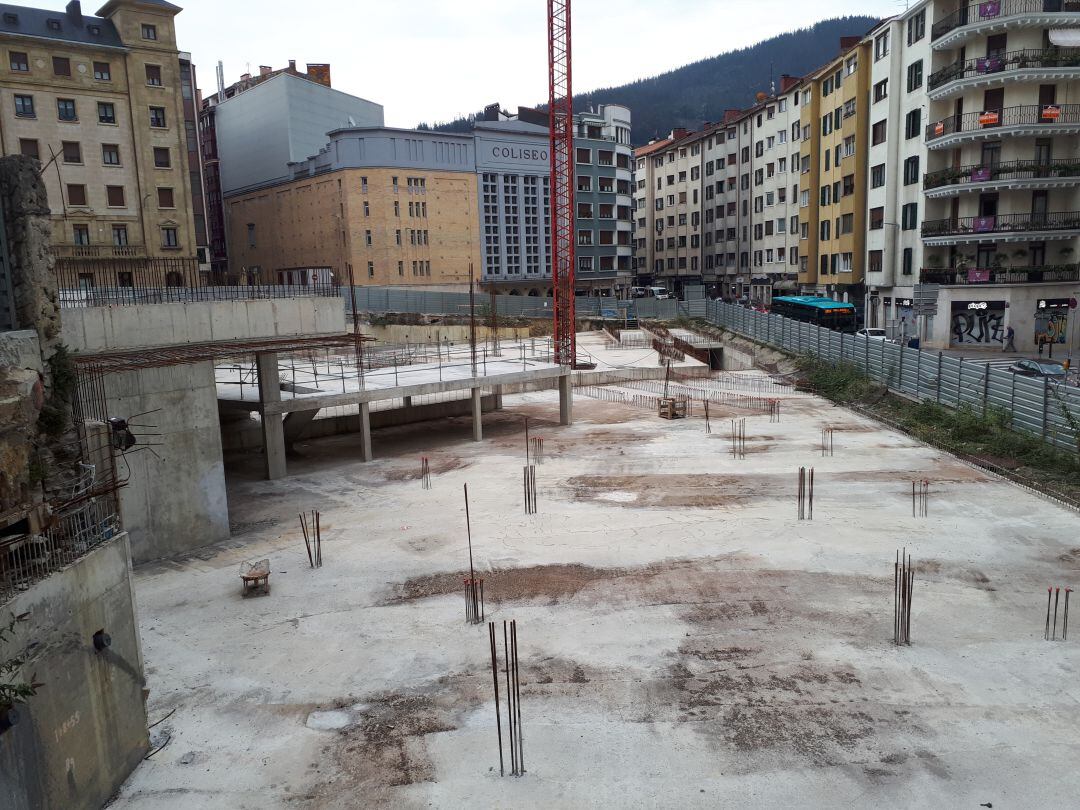 Estado actual del solar de Errebal, en pleno centro urbano de Eibar