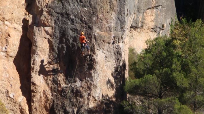 Escalada en las hoces de Cuenca.