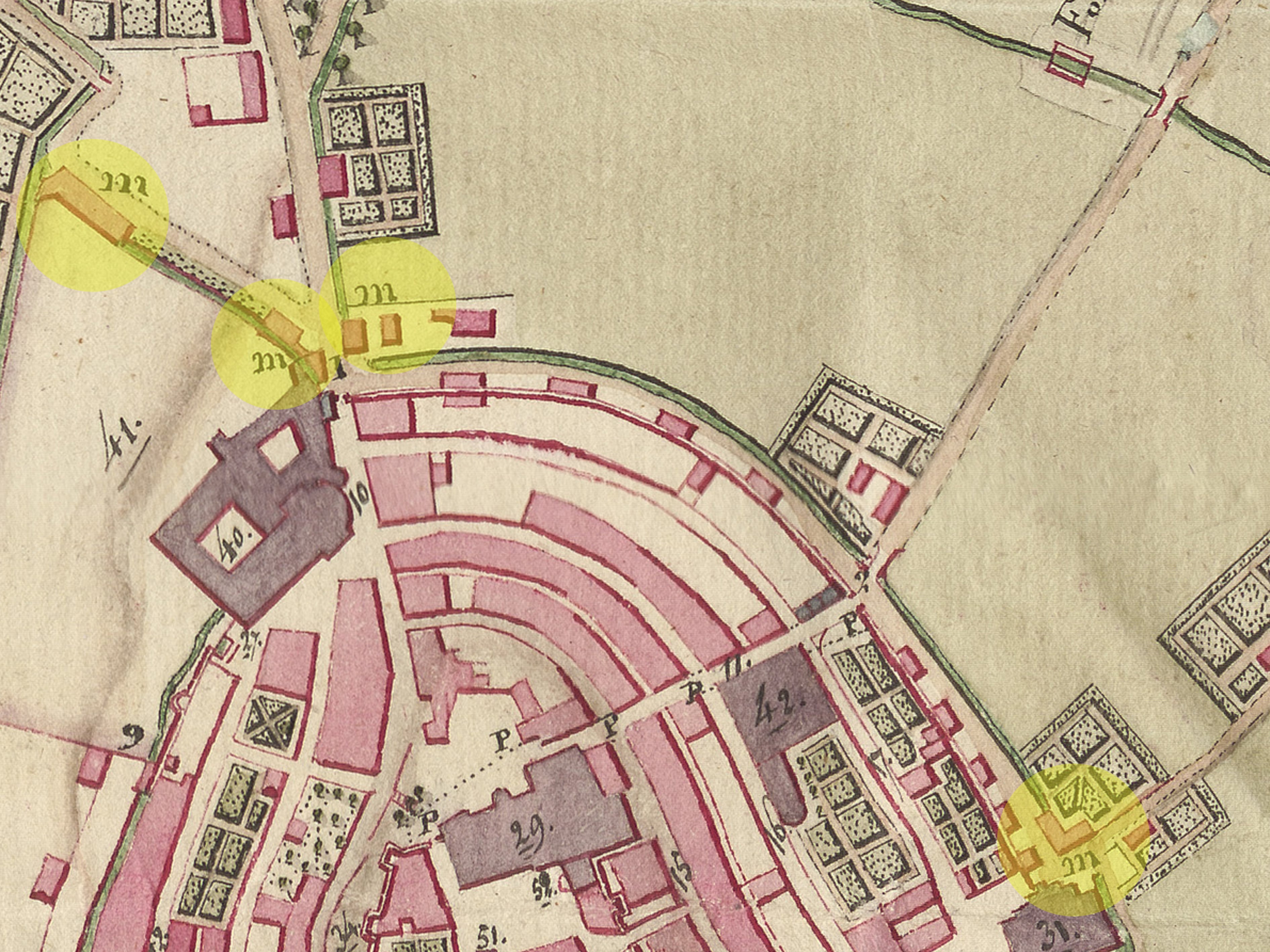 Emplazamiento de algunos de los molinos