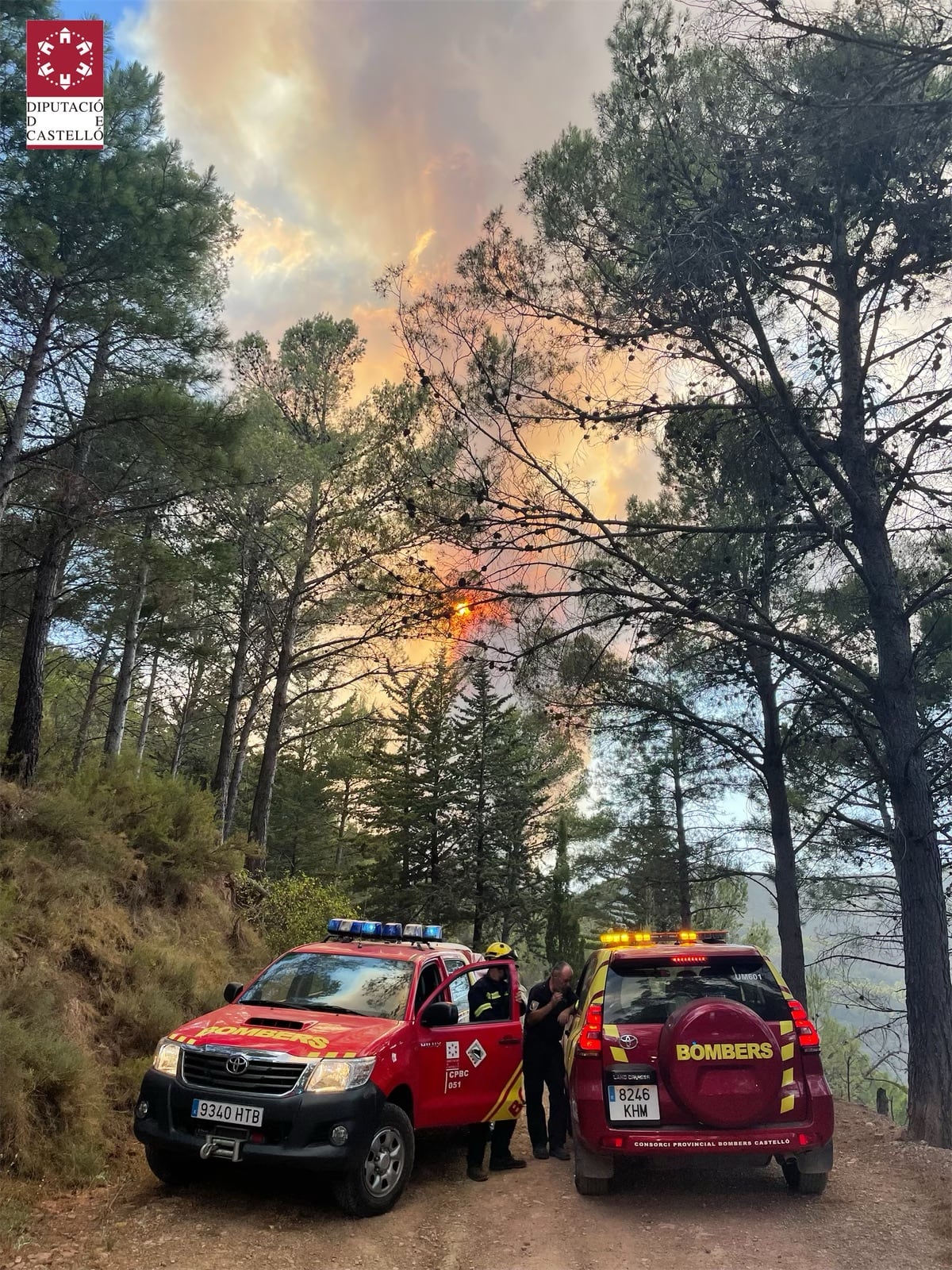 Medios del Consorcio Provincial de Bomberos en Bejís