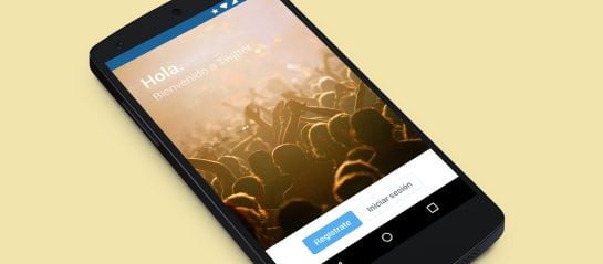Aplicación de Twitter en un teléfono Nexus 5