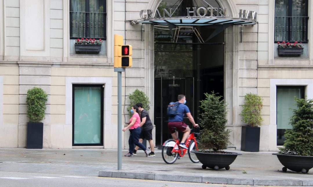 Imatge d'un hotel al centre de Barcelona, a finals del mes d'agost 