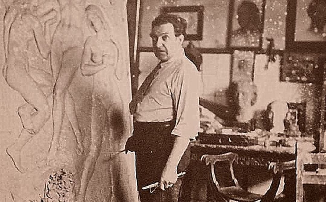 Luis Marco Pérez en su taller.