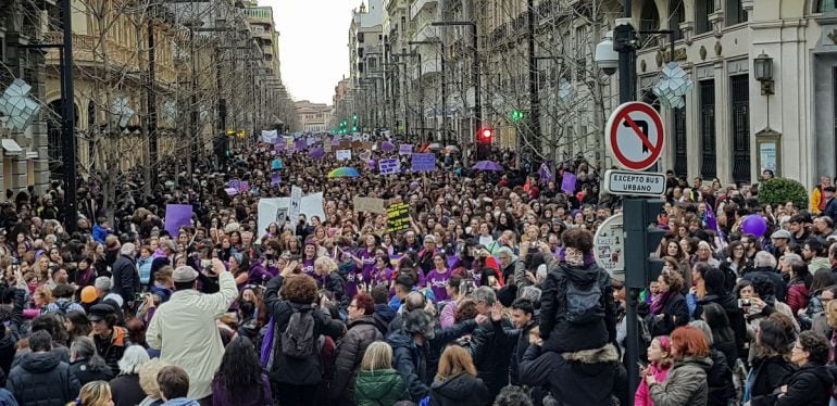 La riada humanda vista desde la plaza Isabel La Católica