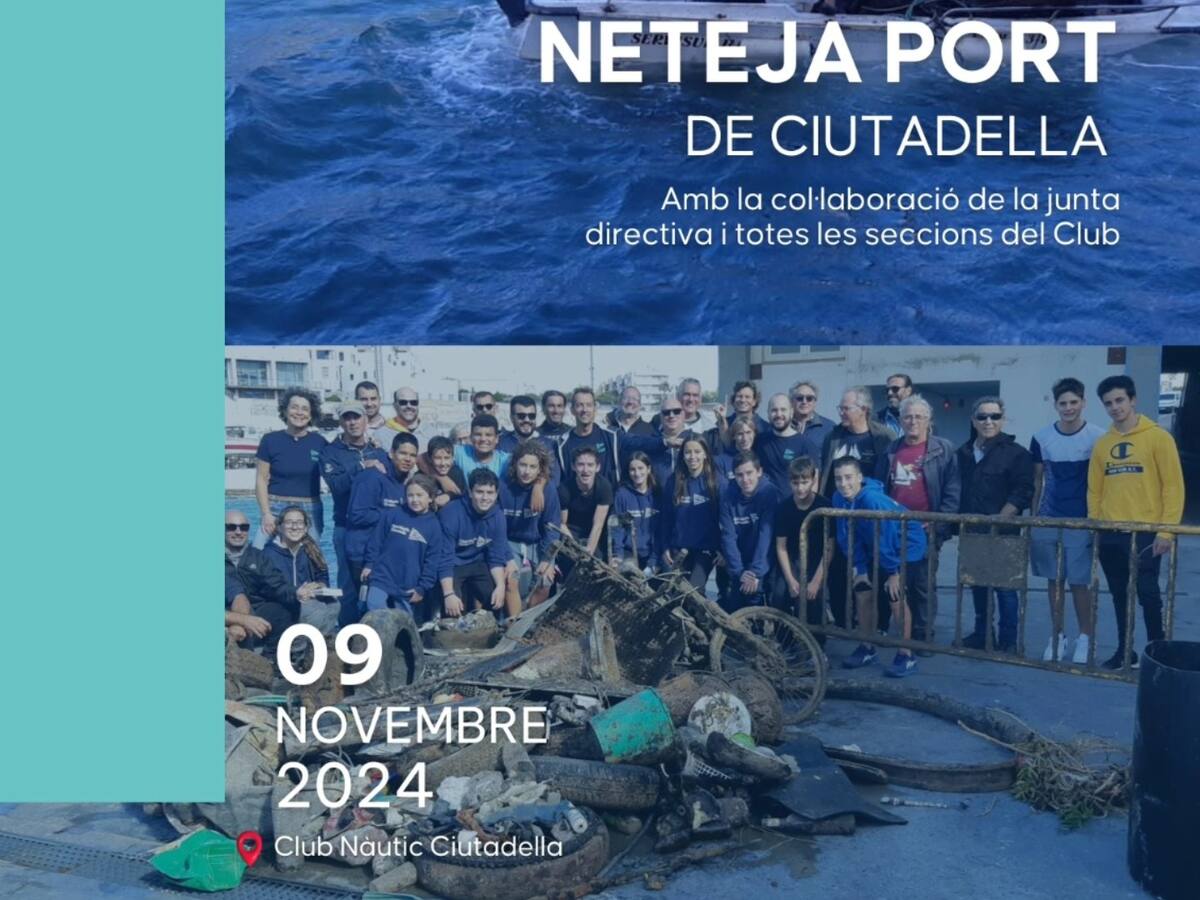 El CN Ciutadella netejarà un any més el port vell