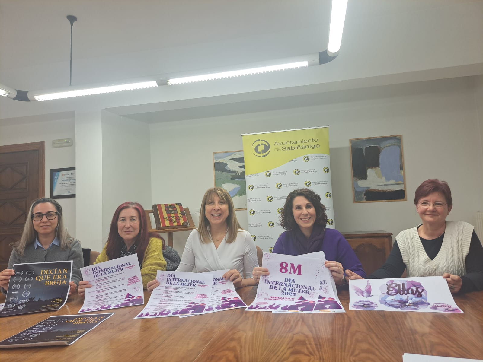 Presentación de las actividades del 8M en Sabiñánigo