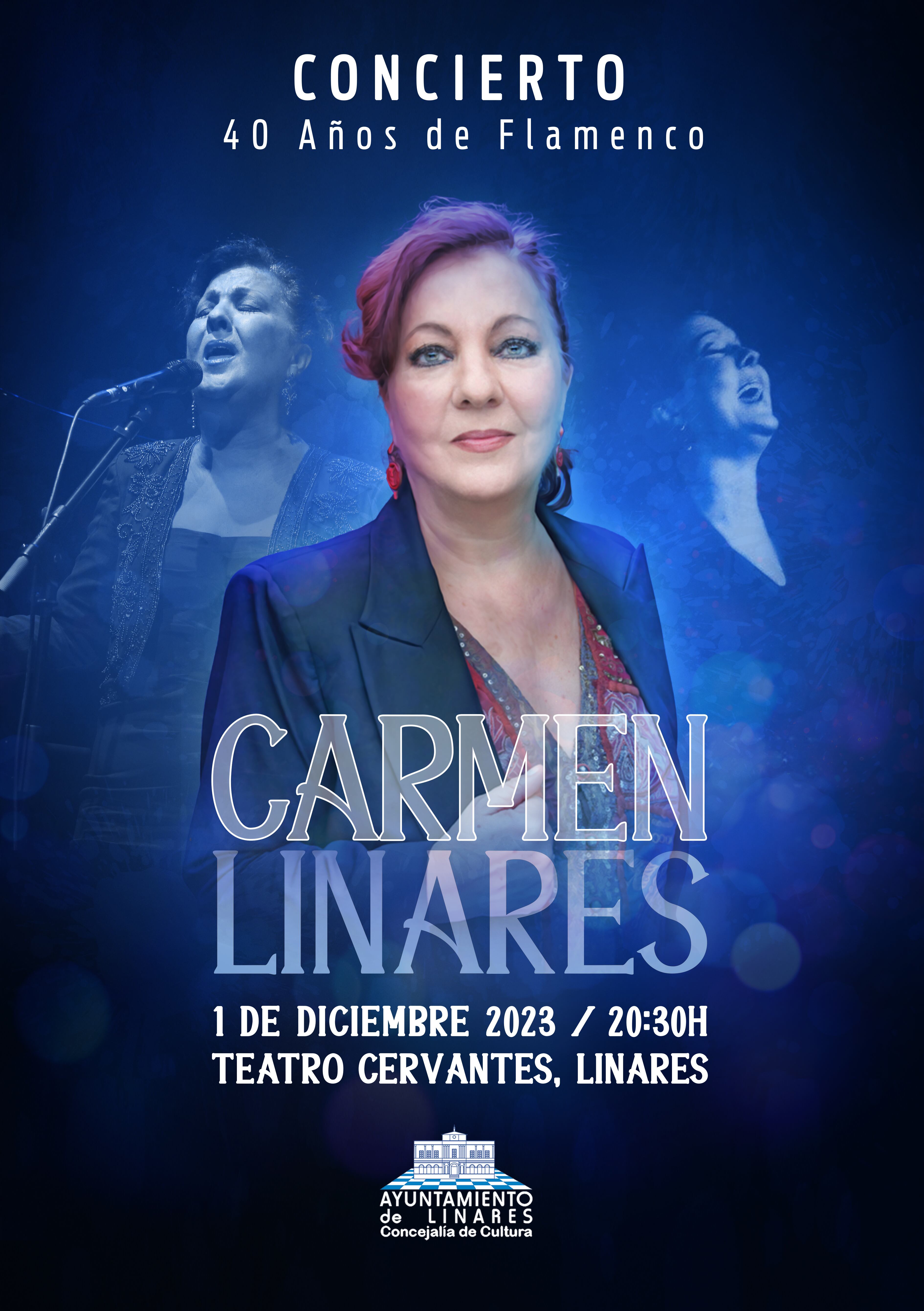 Cartel concierto Carmen Linares.