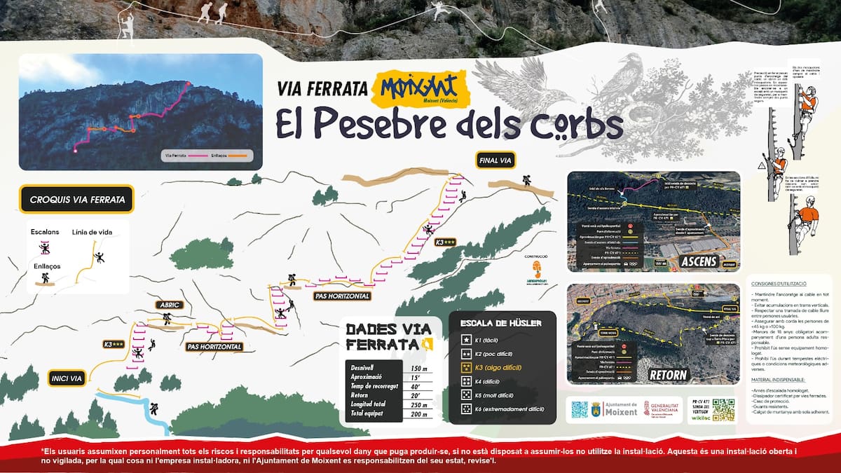 La Costera estrena una nueva vía ferrata