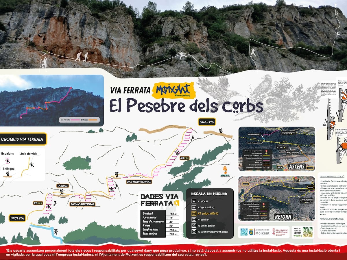 La Costera estrena una nueva vía ferrata