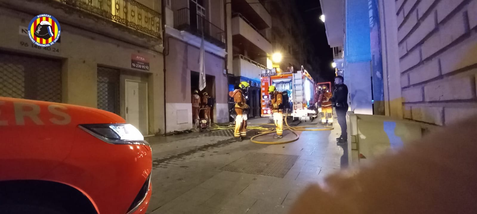 Imatge de l'incendi a Ontinyent