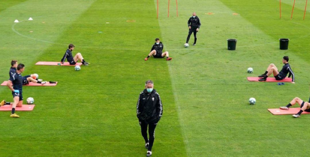 Entrenamiento del Albacete en la Ciudad Deportiva