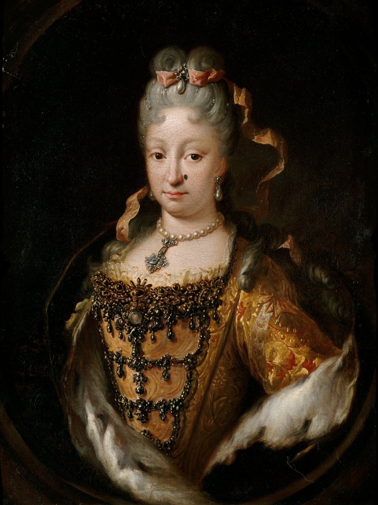 La reina Isabel de Farnesio retratada por Miguel Jacinto Meléndez (1718 - 1722). Museo del Prado