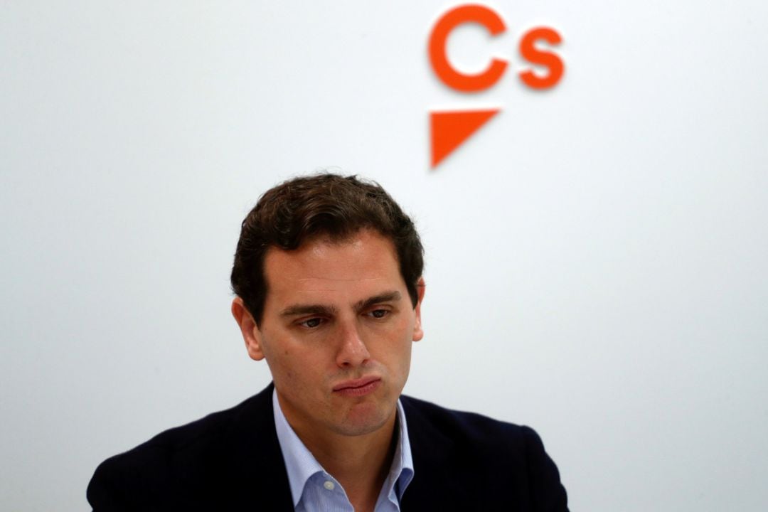 Albert Rivera en la sede de Ciudadanos después de las elecciones del 28 de abril.