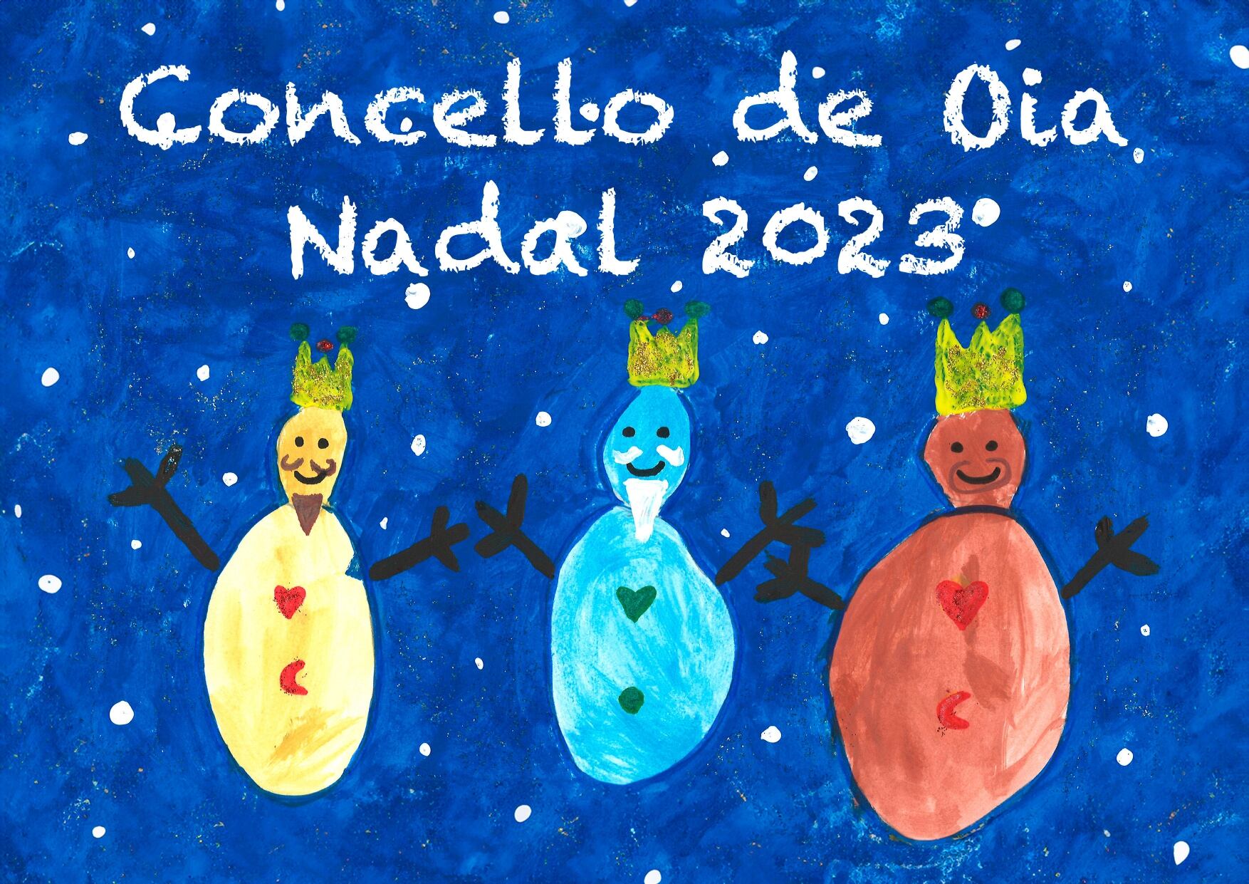 Cartel das actividades do Nadal no Concello de Oia este 2023