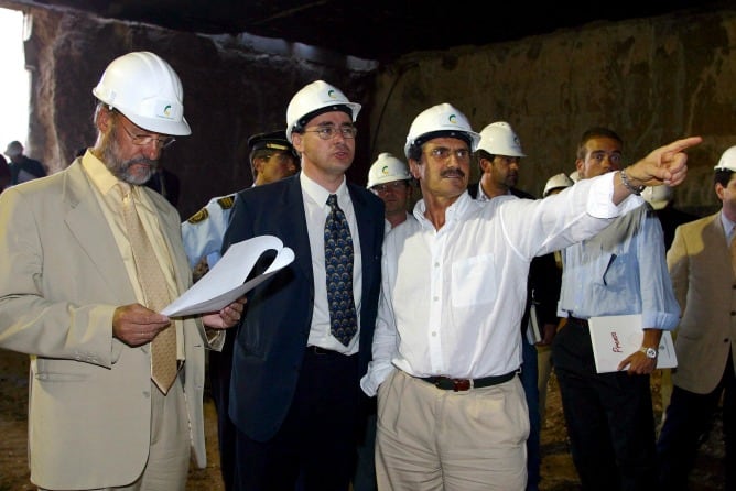 El concejal Manuel Sánchez acompaña al alcalde en la visita a las obras de un aparcamiento de Valladolid