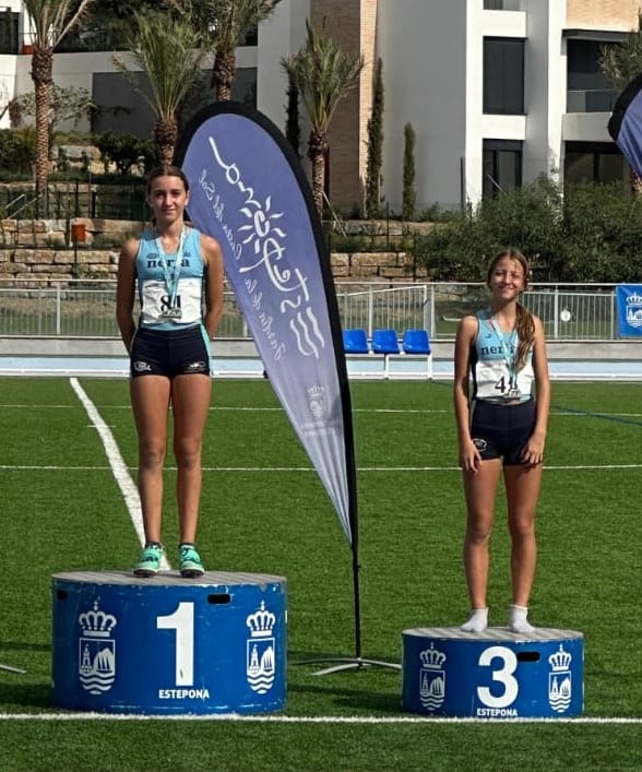 La atleta del Trops-Cueva Nerja Marina Lobo, se impuso en 60 metros vallas en el Campeonato de Andalucía sub 12