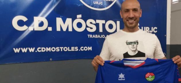 Javier Meléndez, el día de su presentación como entrenador del CD Móstoles