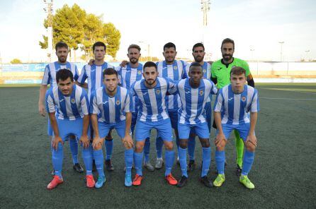 Once inicial del CF Gandia frente al Muro CF