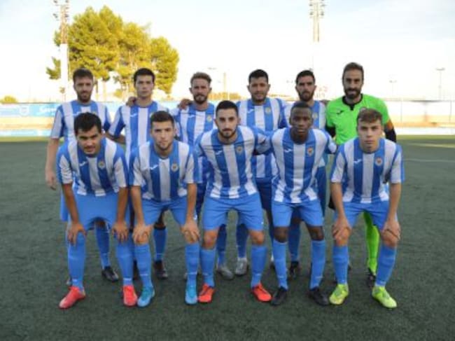 Once inicial del CF Gandia frente al Muro CF