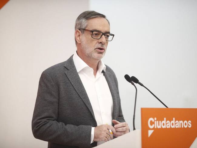 El secretario general de Ciudadanos, José Manuel Villegas, en rueda de prensa el pasado lunes