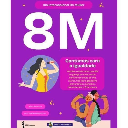 Cartaz do Concurso de Cancións do 8M