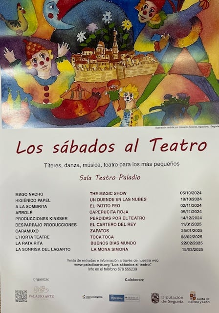 Cártel programación &quot;Sábados al Teatro&quot;