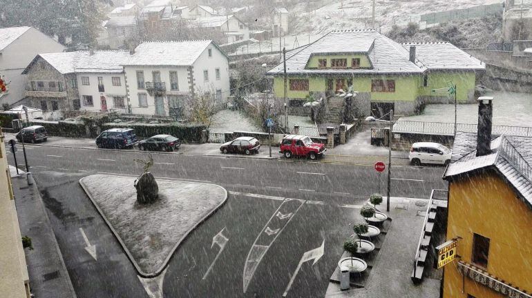 Nieve sobre Villablino