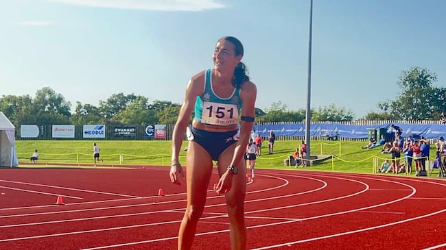 Marina Bagur en acabar la prova dels 10.000 metres.