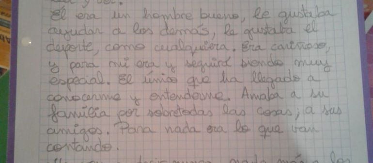 A la carta, l'exdona diu que era un "home bo" i que "estimava la seva família ii amics per sobre de totes les coses".