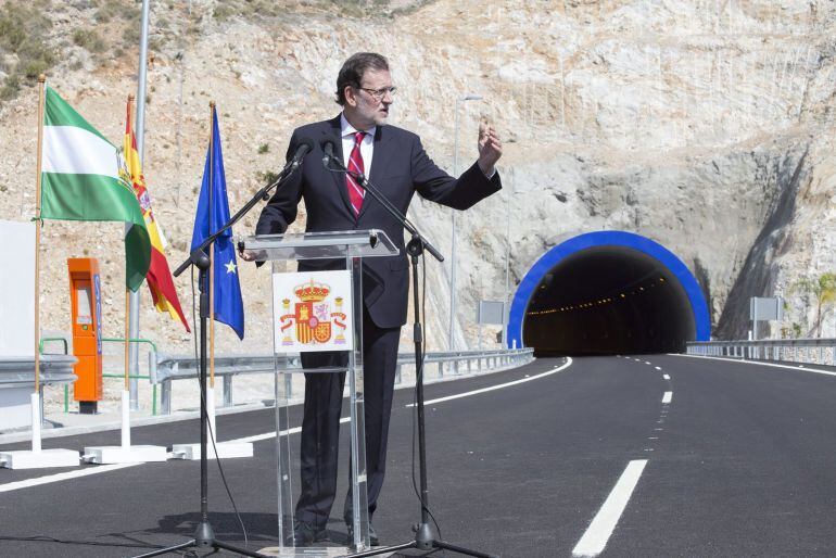 Mariano Rajoy inaugura el último tramo de la A-7 a su paso por Granada.