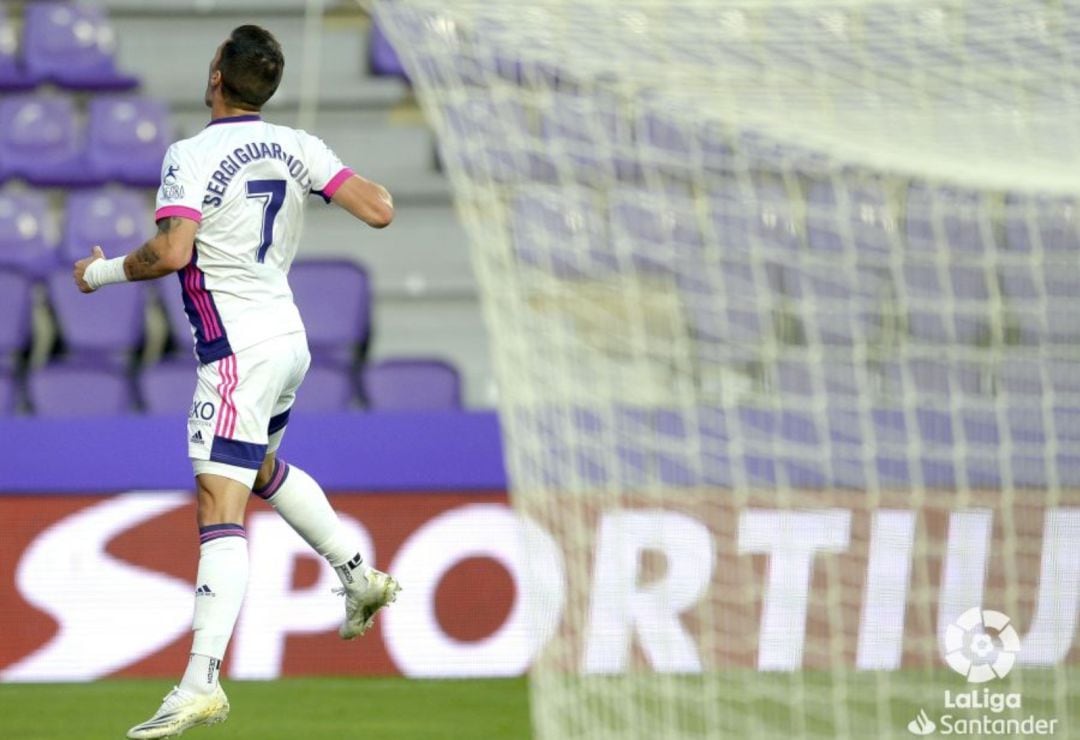 Guardiola celebra el gol