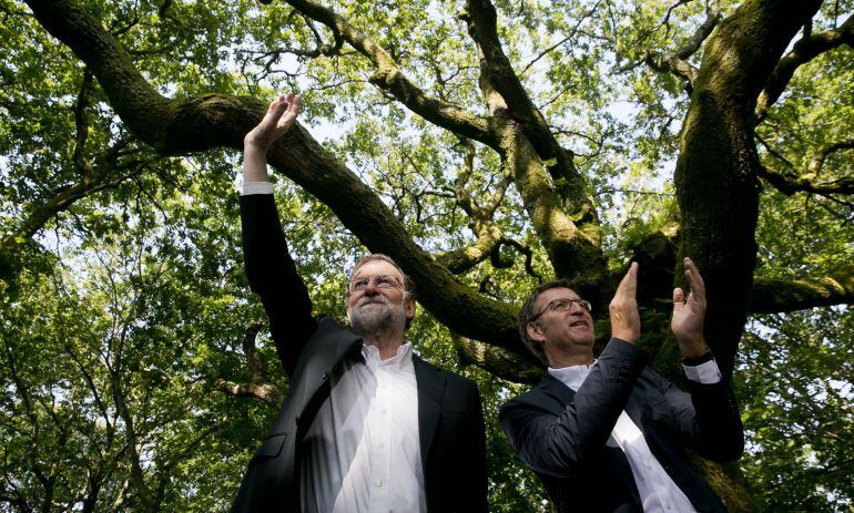 Mariano Rajoy y Alberto Núñez Feijóo, en acto de inicio de Curso Político PP