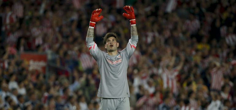 Herrerín, durante un momento de la final de Copa