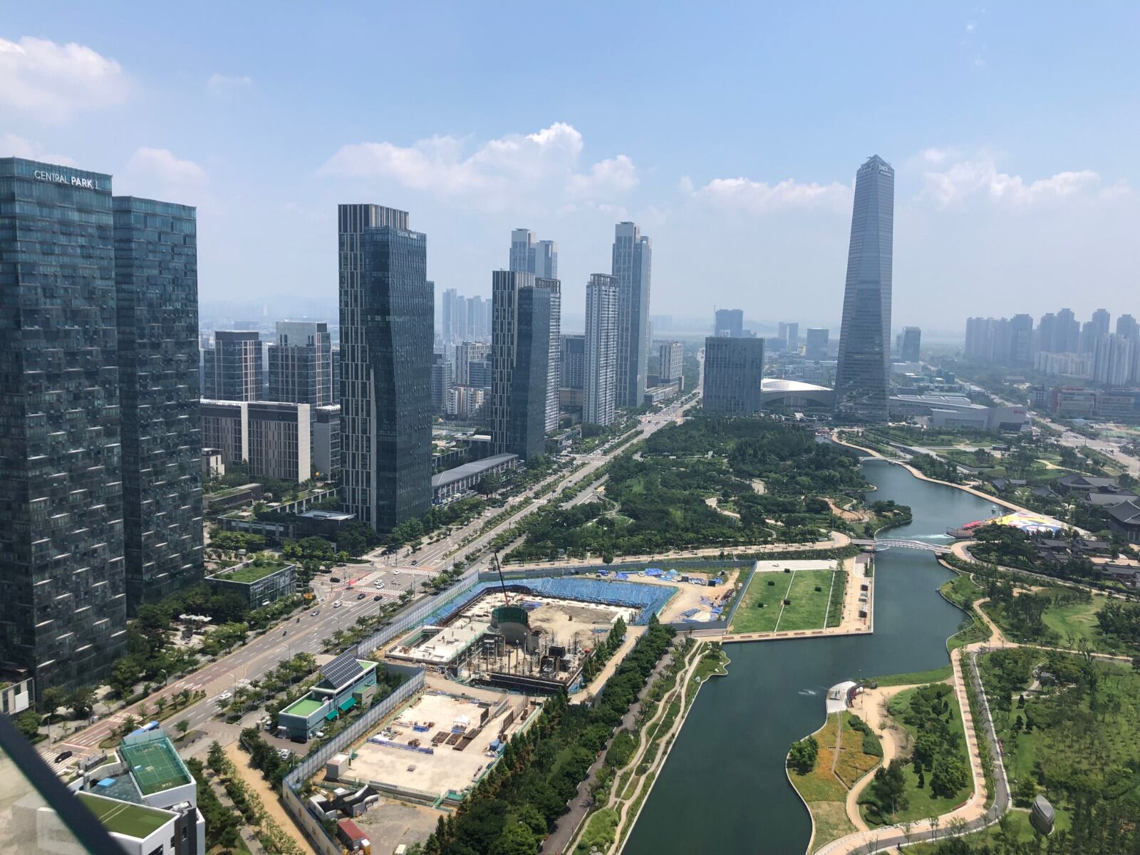 Panorámica de Songdo, Corea