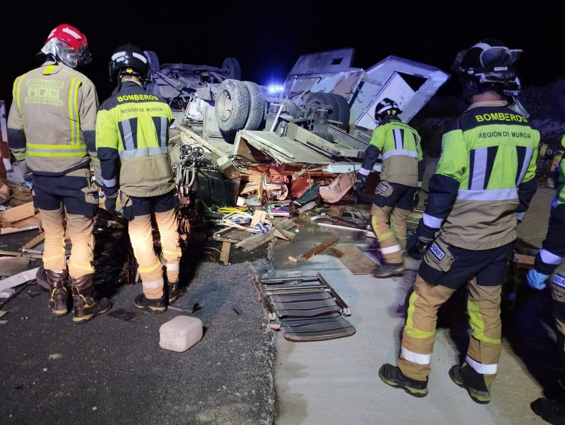 Imagen del accidente de tráfico en la A-33