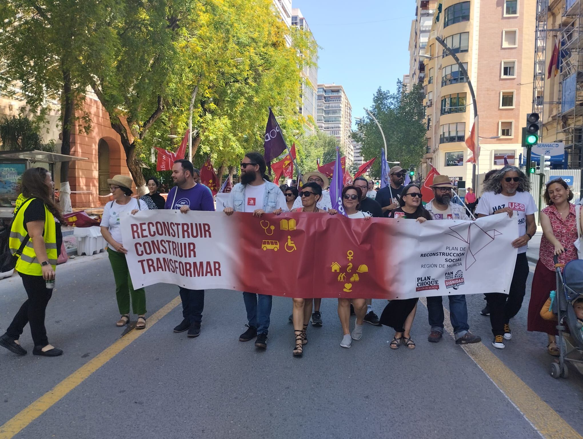 Manifestación en Murcia convocada por la Plataforma Unitaria de Colectivos