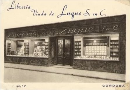 Fachada de la antigua Librería Luque. Córdoba