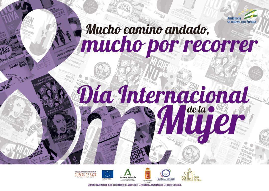 Cartel del 8M, Día Internacional de la Mujer, en Baza