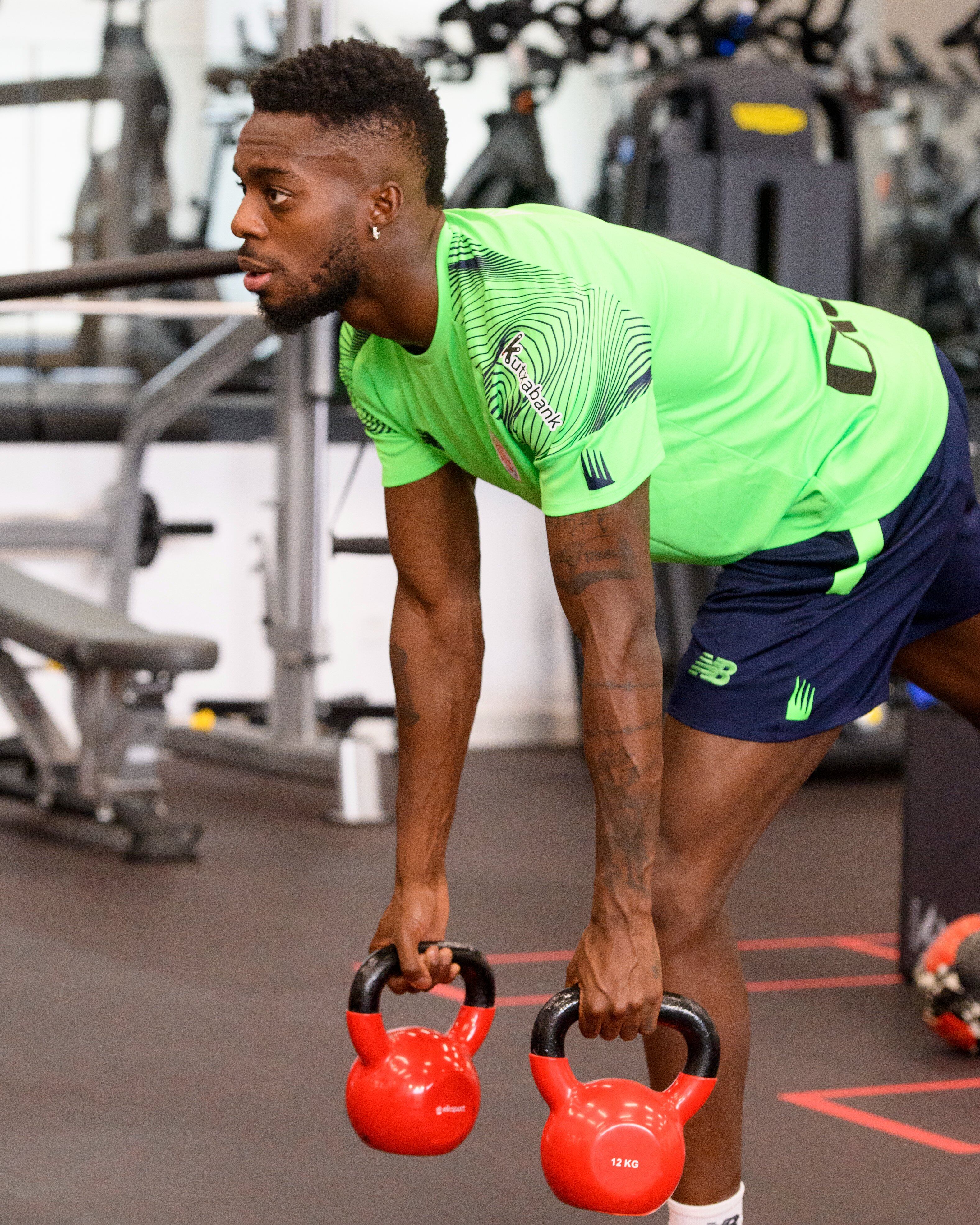 Iñaki Williams trabajando en el gimnasio | Athletic Club