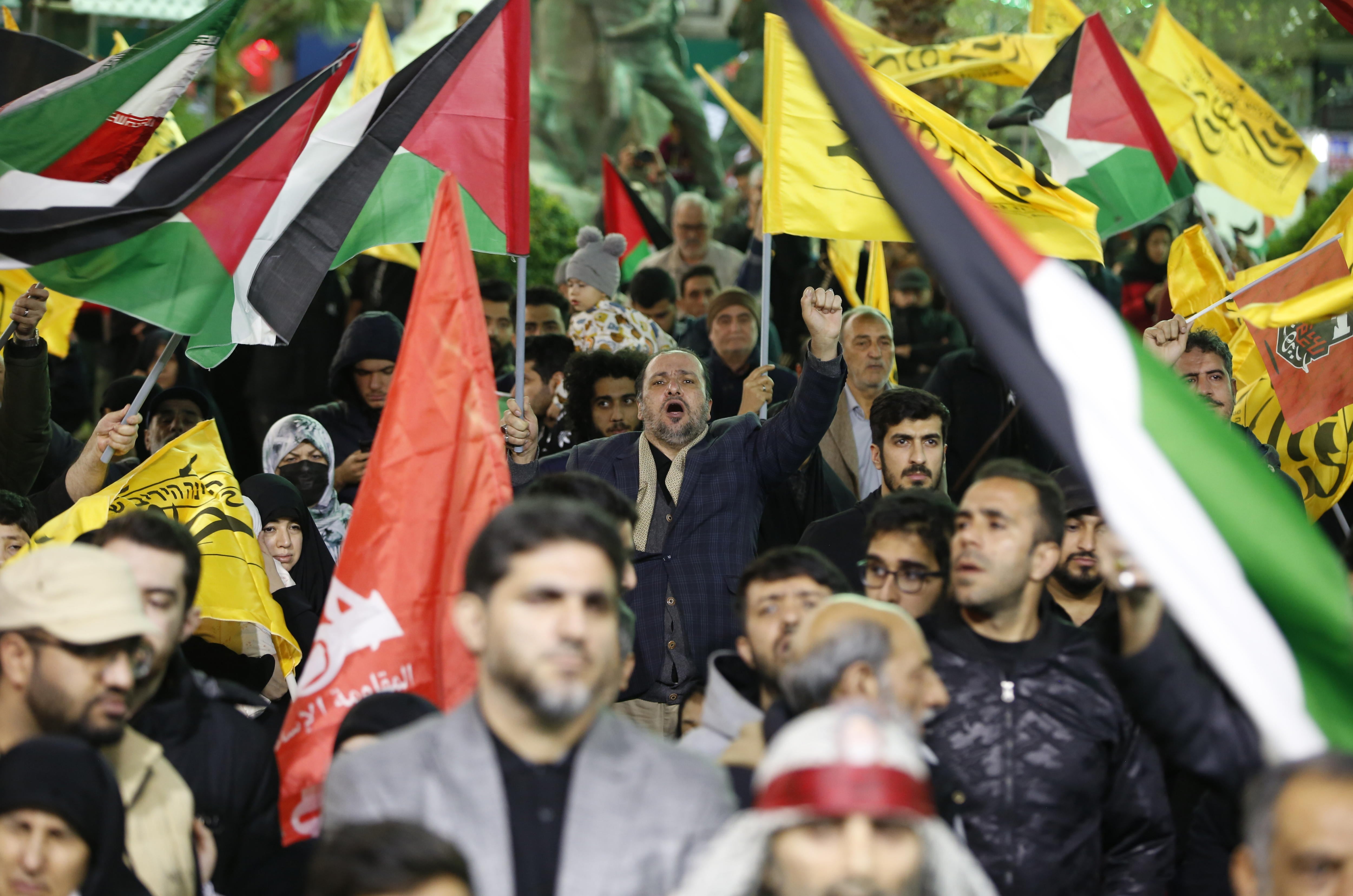 Protestas en Teherán por el ataque. EFE/EPA/ABEDIN TAHERKENAREH