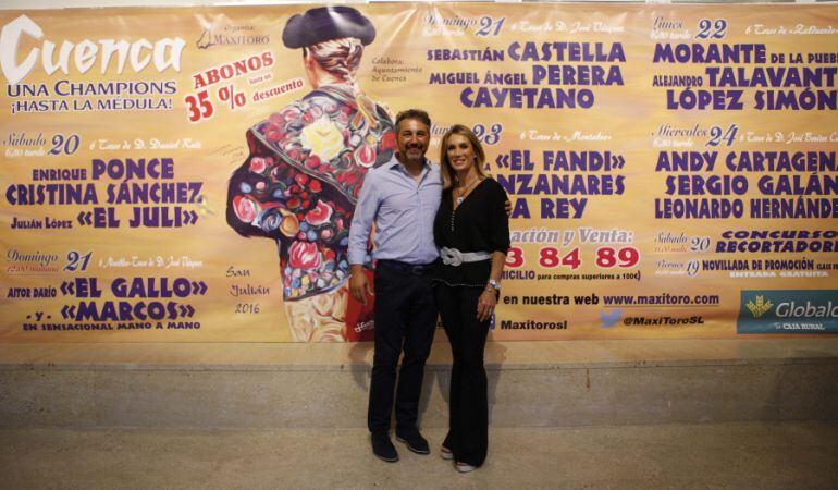 Cristina Sánchez y Maximino Pérez en la presentación del cartel de la Feria Taurina 2016