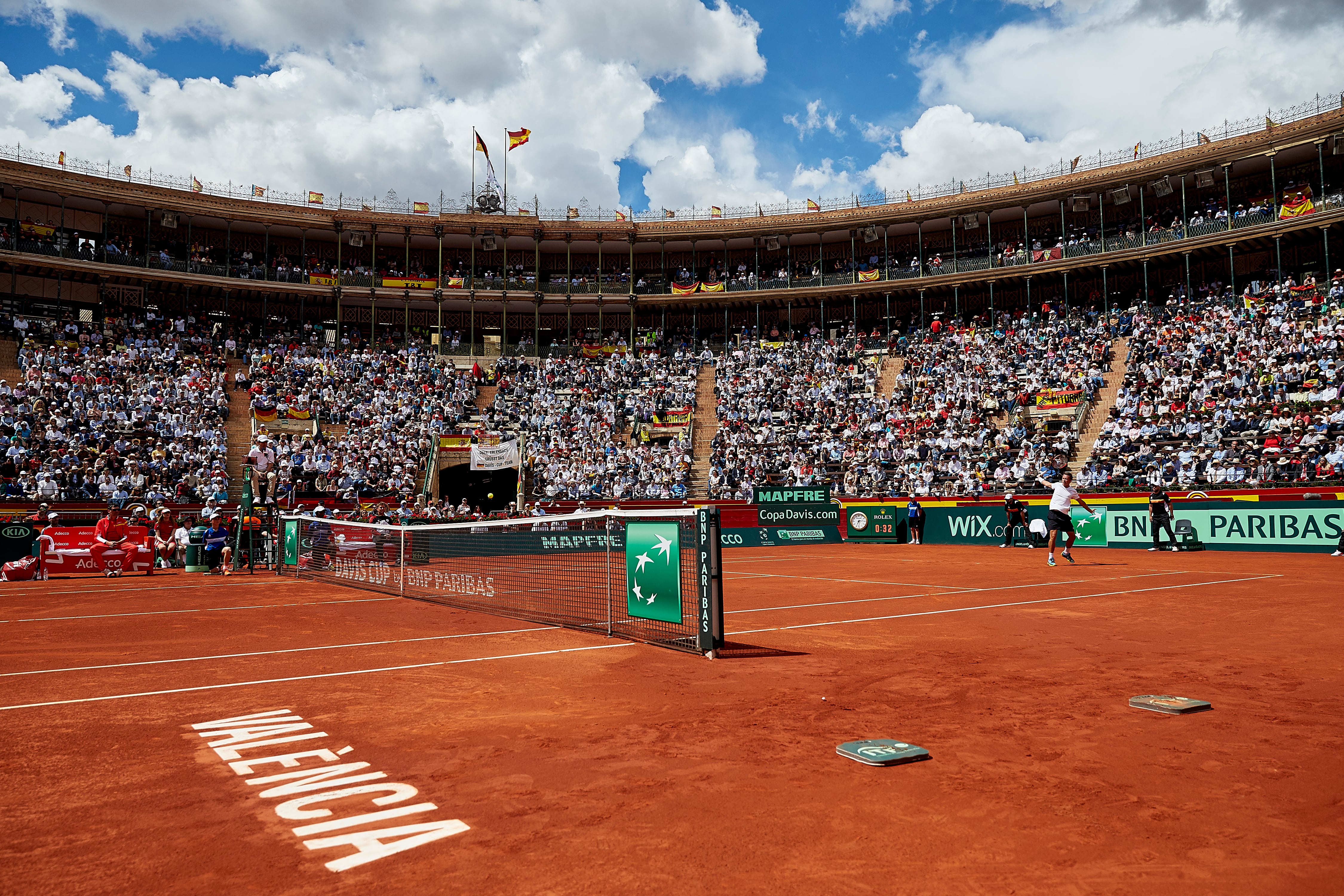 La plaza de toros de València acogió en abril de 2018 los cuartos de final de la Copa Davis