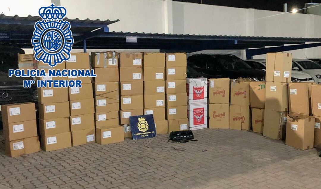 Cajetillas intervenidas en La Línea.