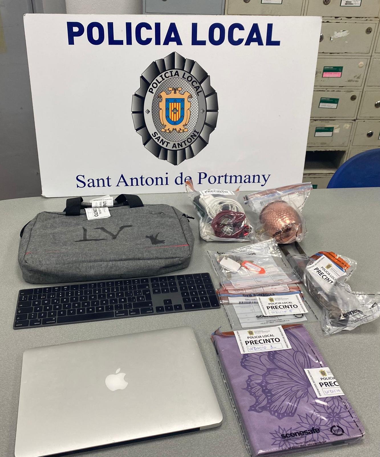 Material incautado (Policía Local Sant Antoni)