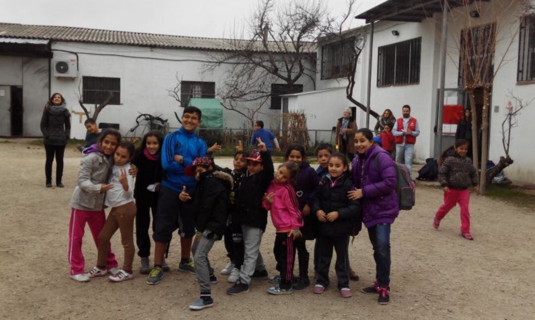 Imagen de un grupo de estudiantes de la Cañada Real